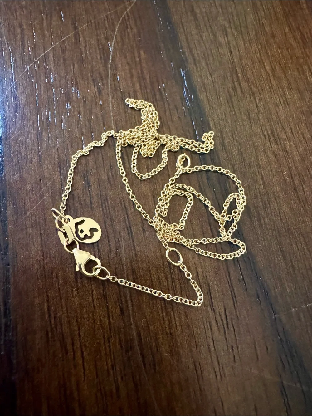 Effy 14k Gold Necklace with Tiny Oval Charm